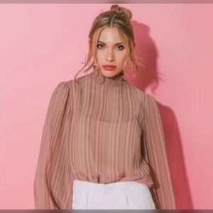 Semi Sheer Woven Top